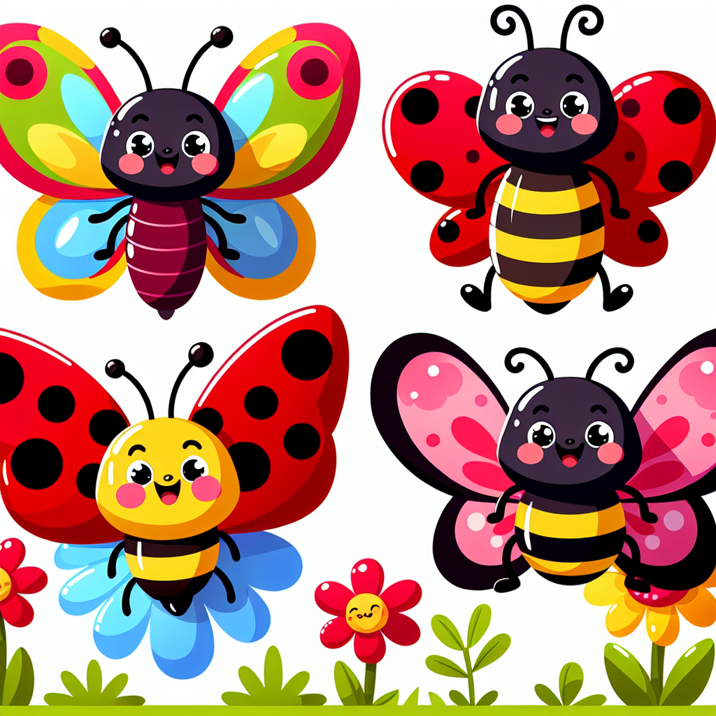 Brightly Colored Insects Diamond Painting