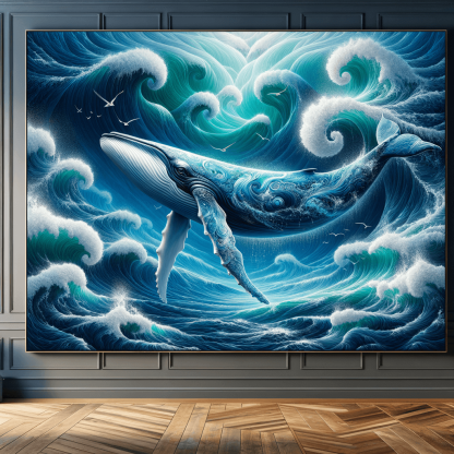 Majestic Whale Journey Paint By Diamonds Art