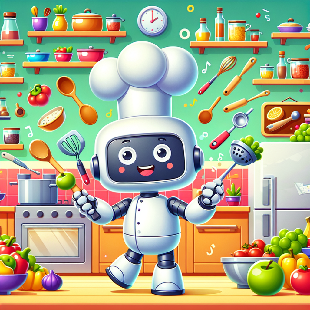 Robot Chef's Cooking Adventure Paint By Diamond