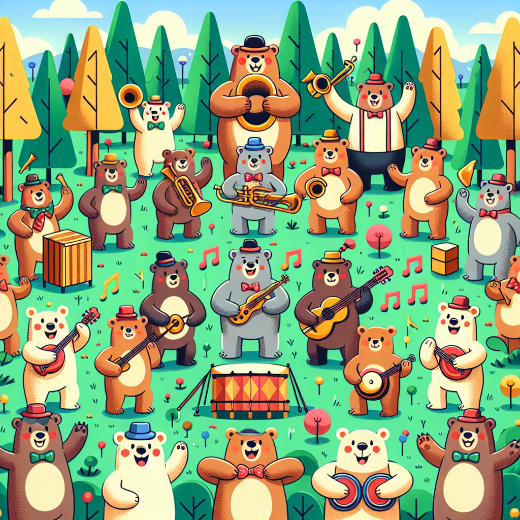 Bouncing Bear Boogie Painting By Diamonds Kit