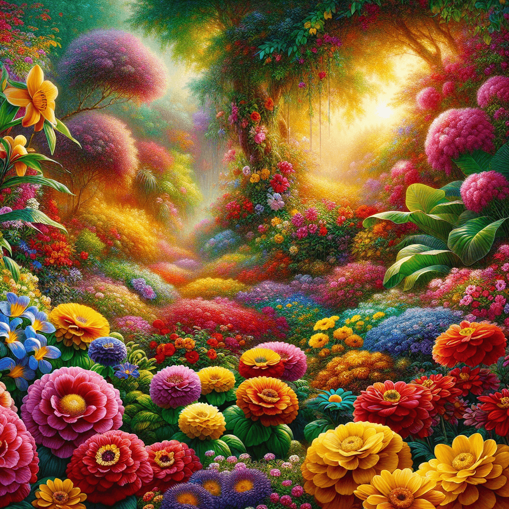 Radiant Floral Haven Painting By Diamonds Kit