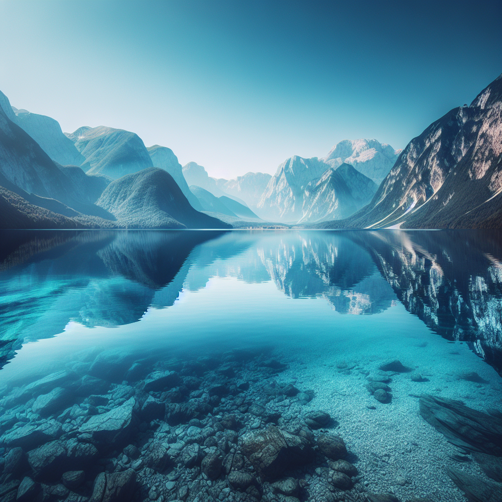 Sapphire Lake Reflections Diamond Painting