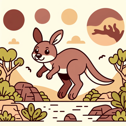 Kangaroo Outback Jump Diamonded Painting Kits