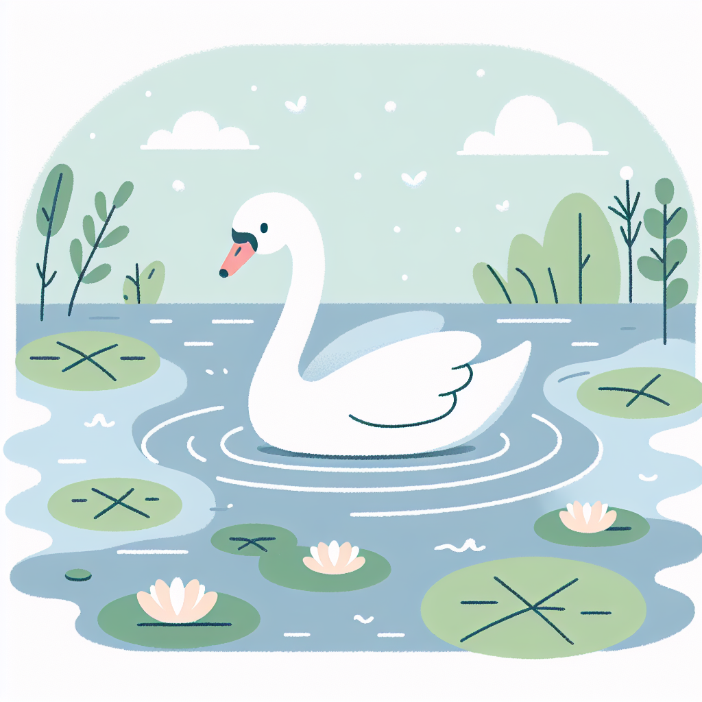 Serene Swan's Lake Reflections Diamond Painting