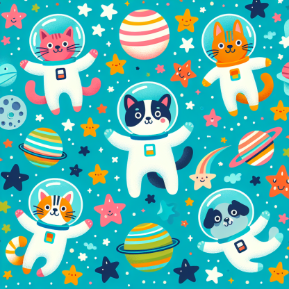 Cosmic Cats And Canines Painting Diamond Kit