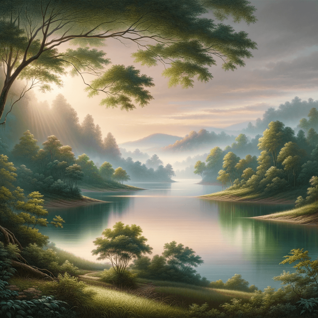 Misty Morning Lake Paint By Diamond