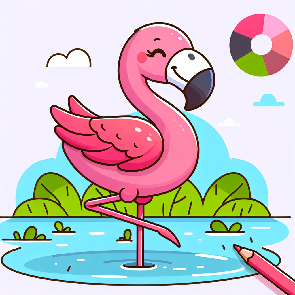 Playful Flamingo Painting By Diamonds Kit