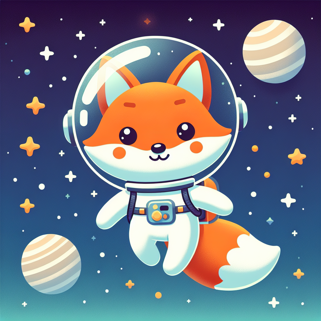 Space Explorer Fox Paint By Diamonds