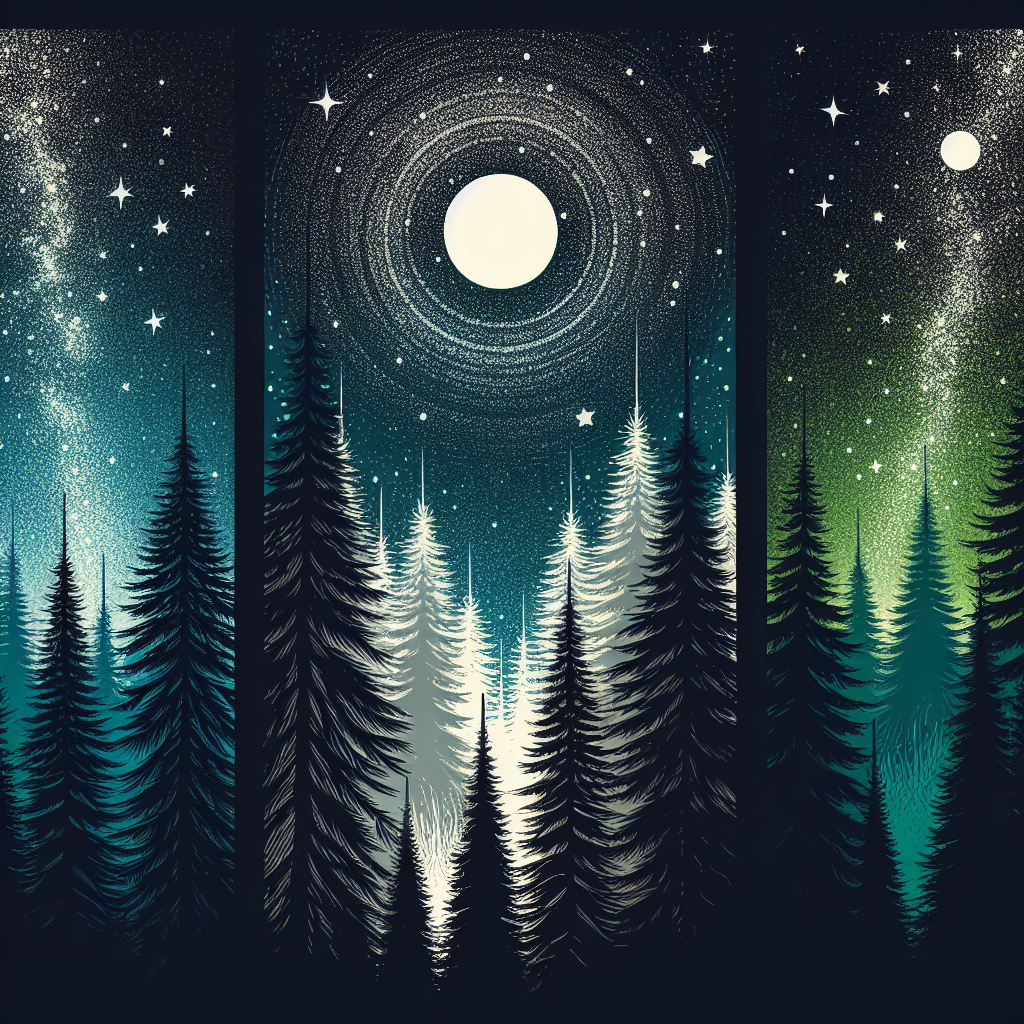 Ethereal Night Forest Paint By Diamonds Kits