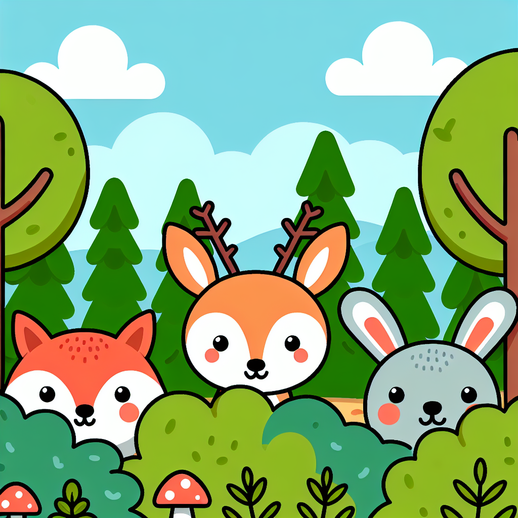 Woodland Animal Hide And Seek Paint By Diamonds