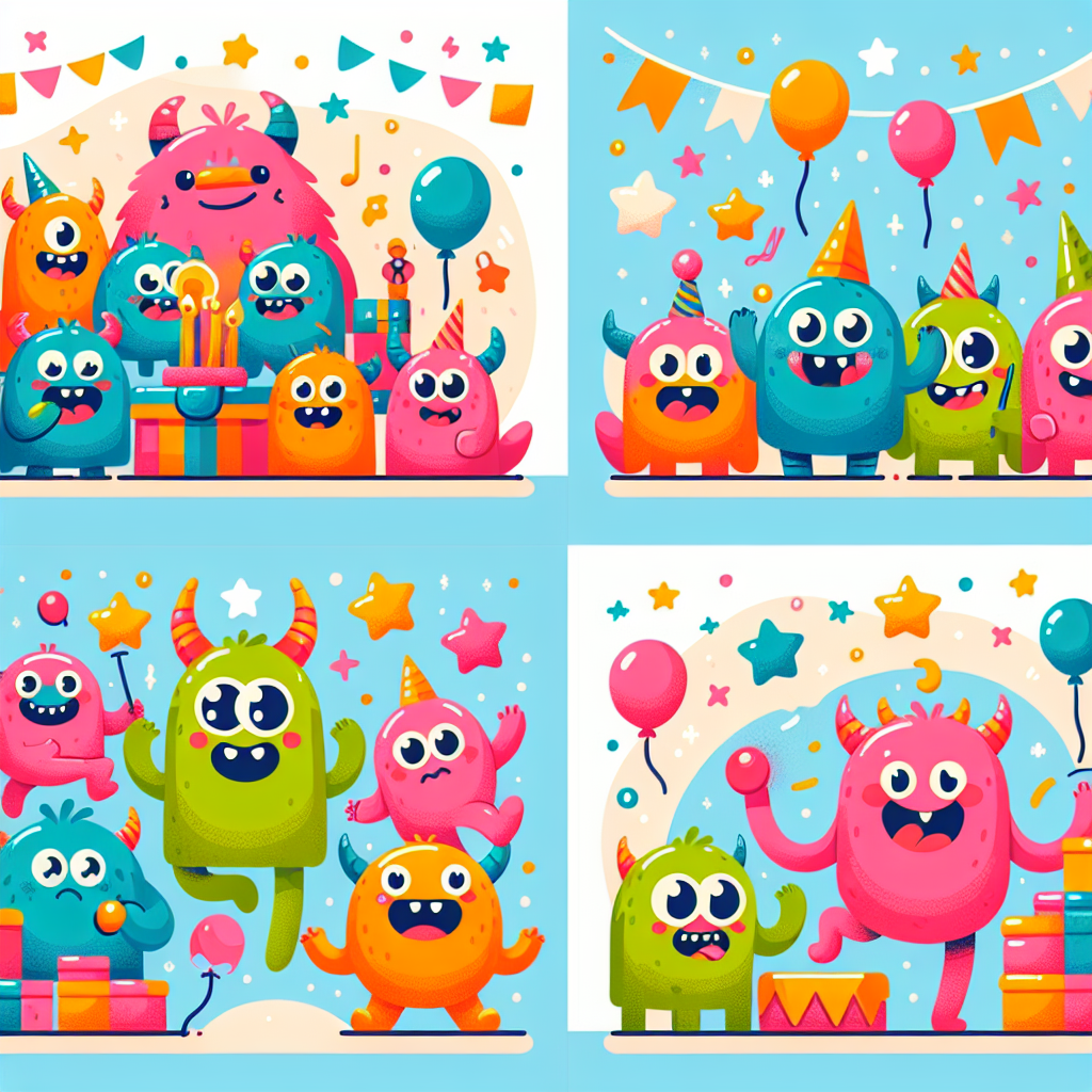 Friendly Monsters On The Loose Paint By Color