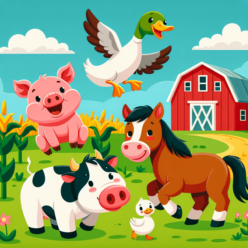 Cuddly Friends On A Farm Painting By Diamonds Kit