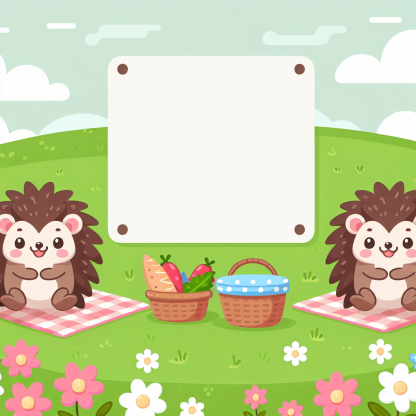Happy Hedgehog Picnic Diamonded Painting Kits