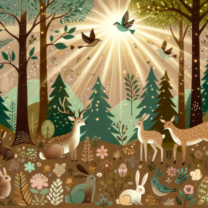 Forest Creatures In Harmony Paint By Diamonds