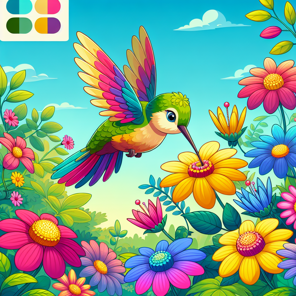 Hummingbird's Nectar Feast Paint By Diamonds Art