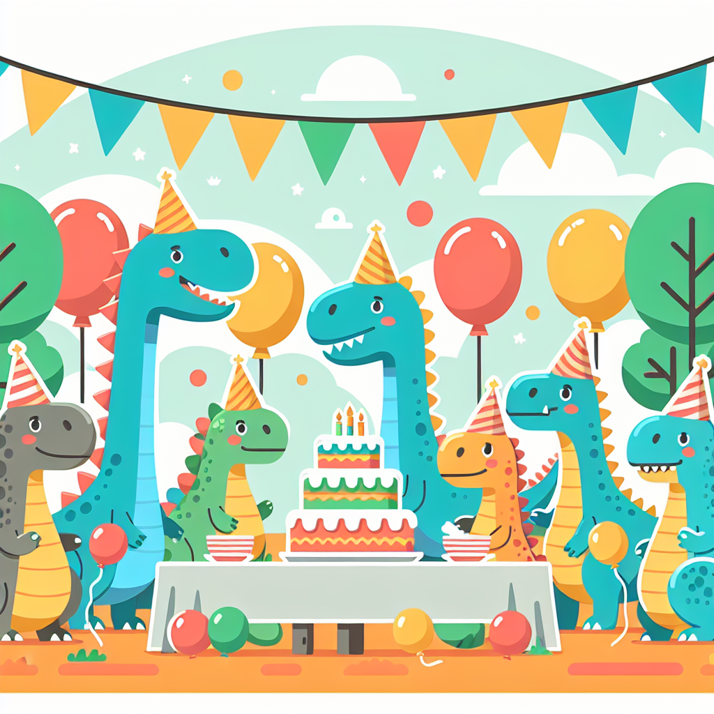 Charming Dino Party Paint By Diamonds Art