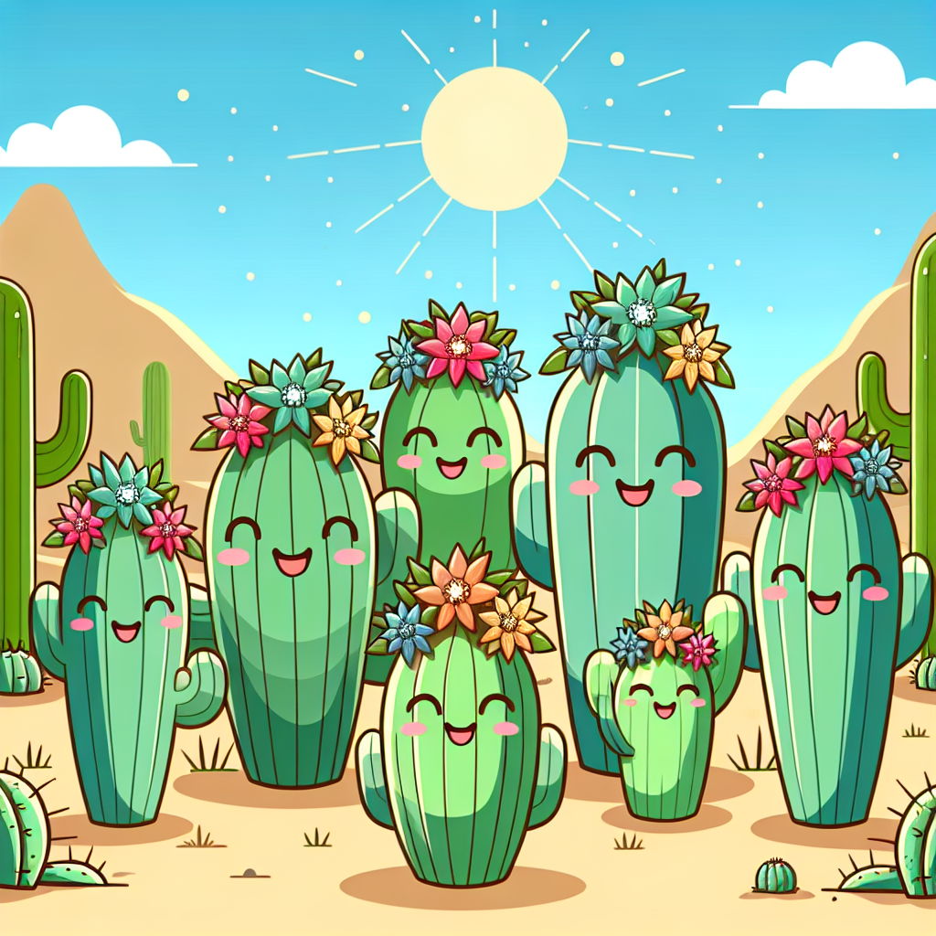 Cheery Cactus Family Paint By Diamonds
