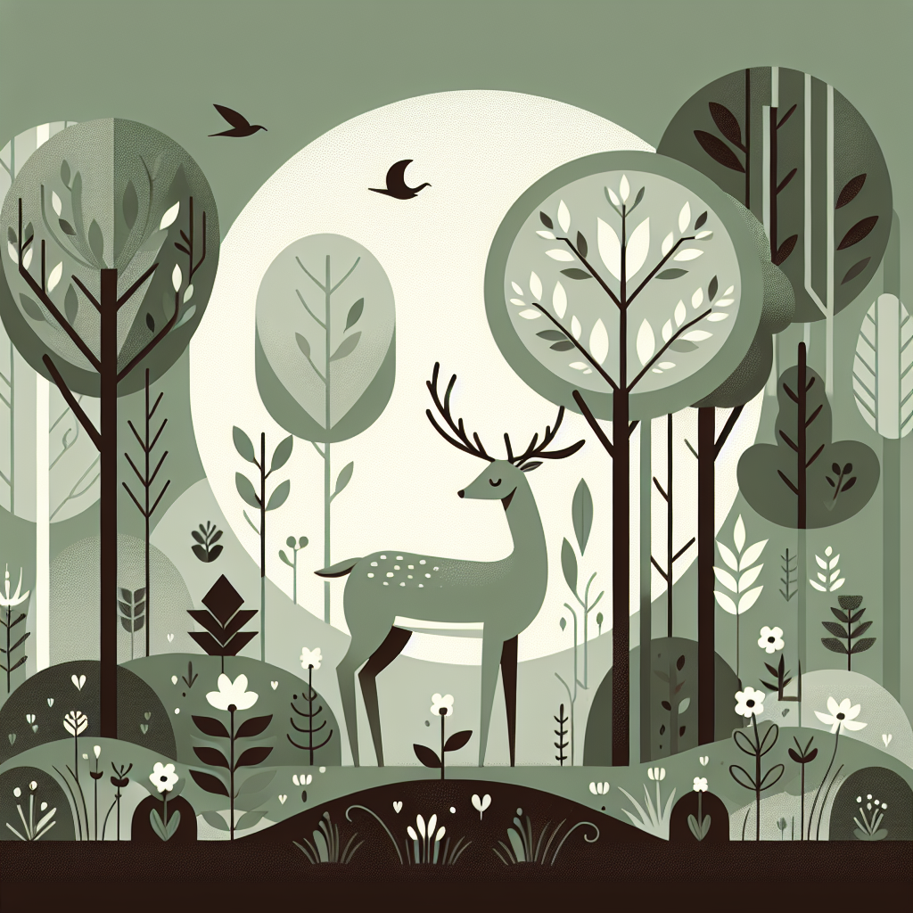 Fanciful Forest With Deer Friends DIY Paint By Diamonds