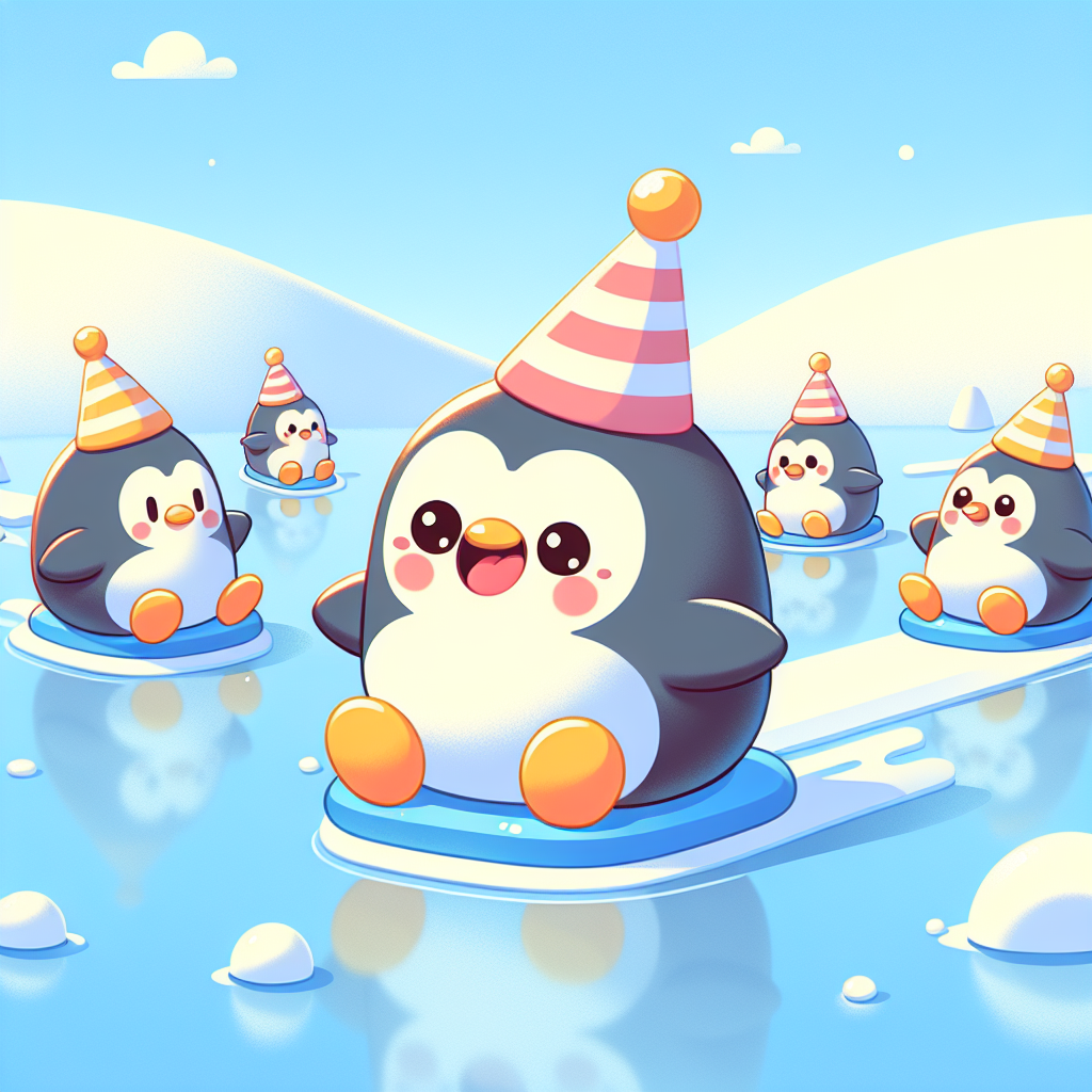 Penguin Party On Ice Paint By Diamonds Kits