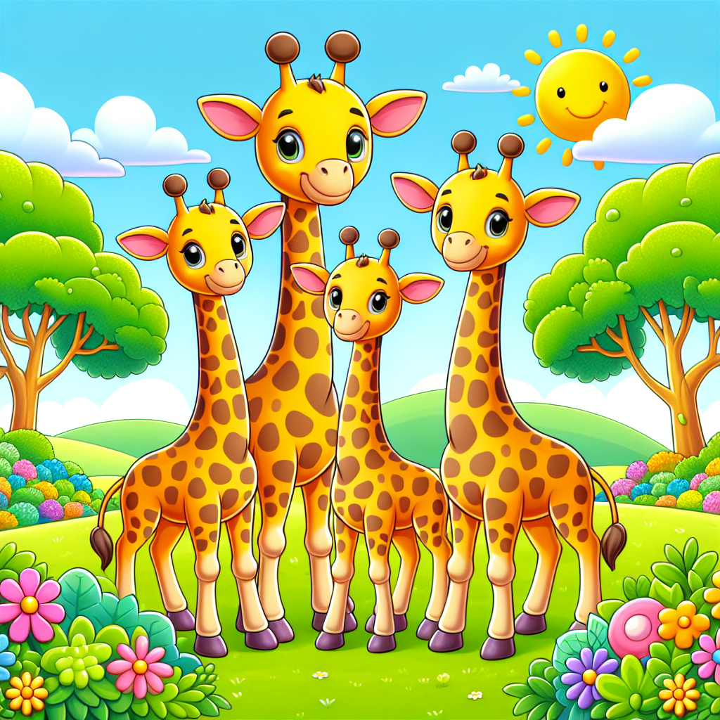Gigantic Giraffe Family Paint By Diamonds Art