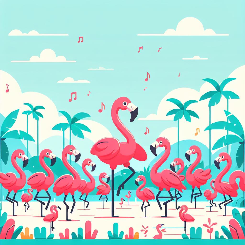 Friendly Flamingo Dance Party Paint By Diamond