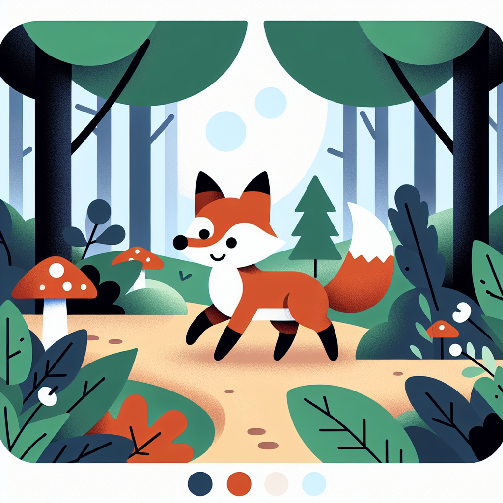 Friendly Fox's Forest Quest Diamond Painting