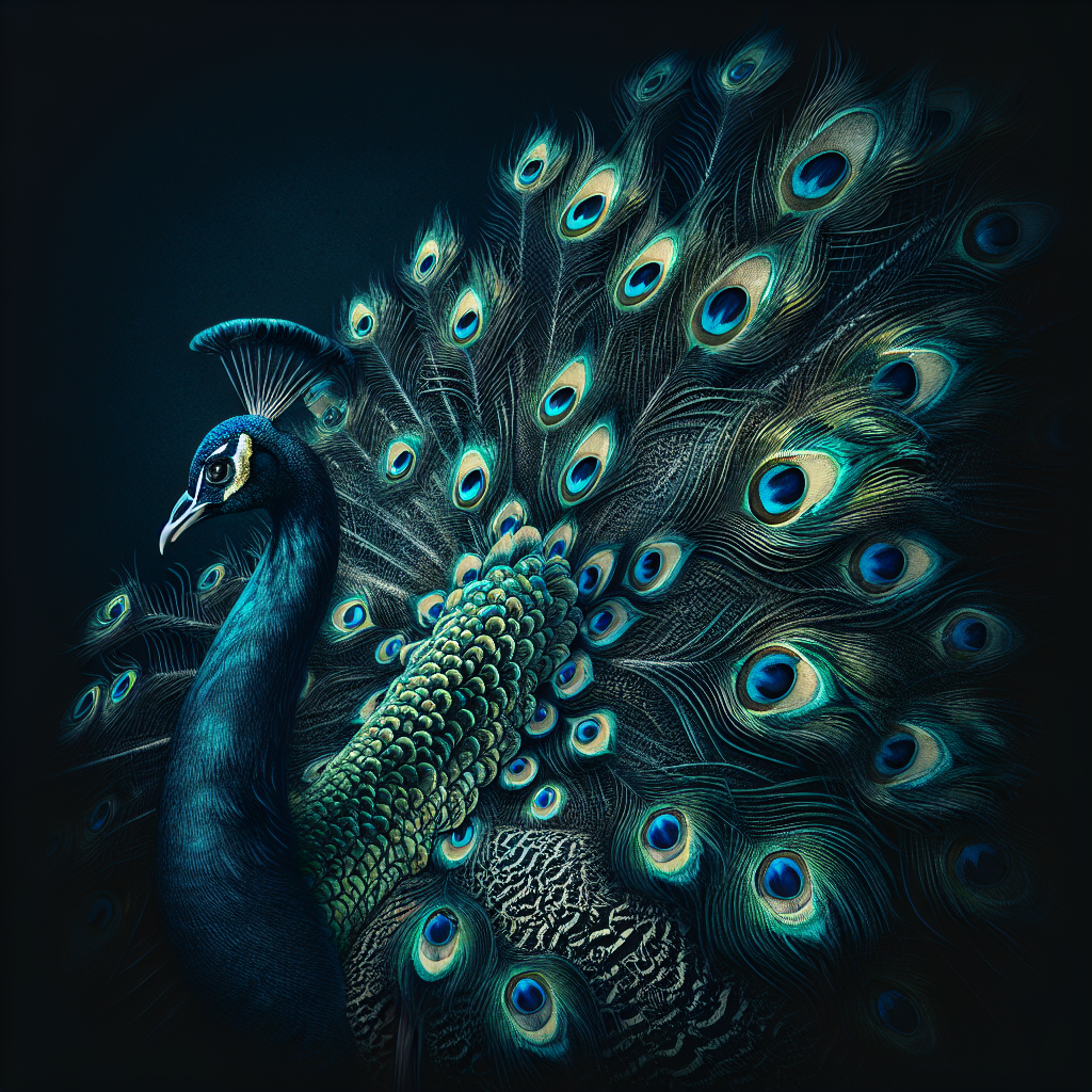 Elegant Peacock Glory Paint By Diamond