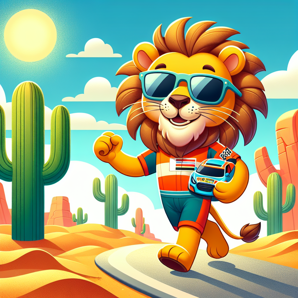 Snazzy Lion's Desert Rally Painting By Diamonds Kit