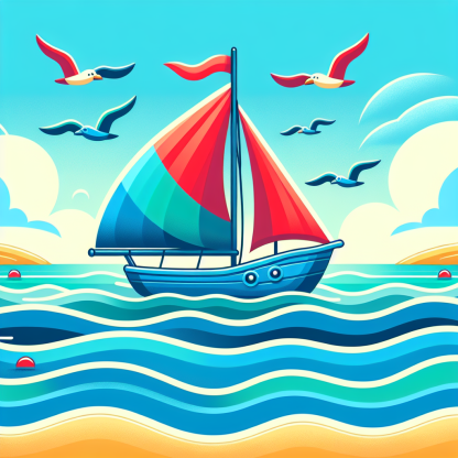 Seaside Sailboat Adventure Paint By Color