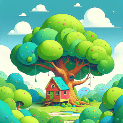 Wonderful Treehouse Paint By Diamonds Art