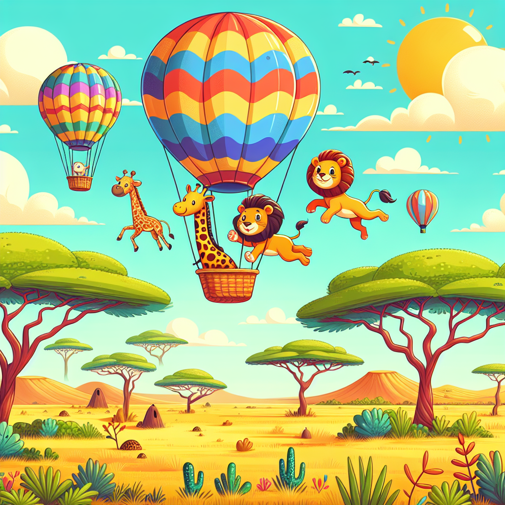 Safari Balloon Safari Painting By Diamonds Kit