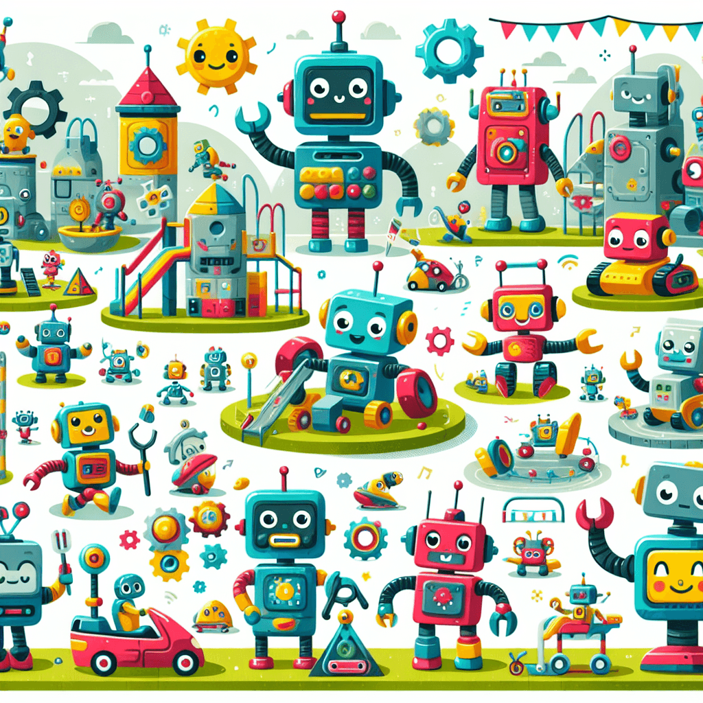 Cheerful Robot Adventures Painting By Diamonds Kit