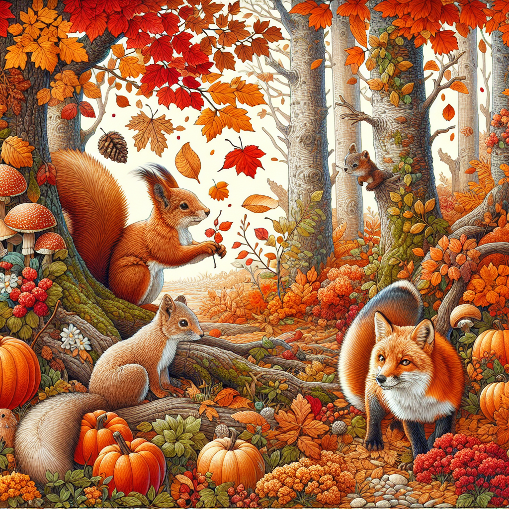 Autumn Woodland Creatures Paint By Diamonds