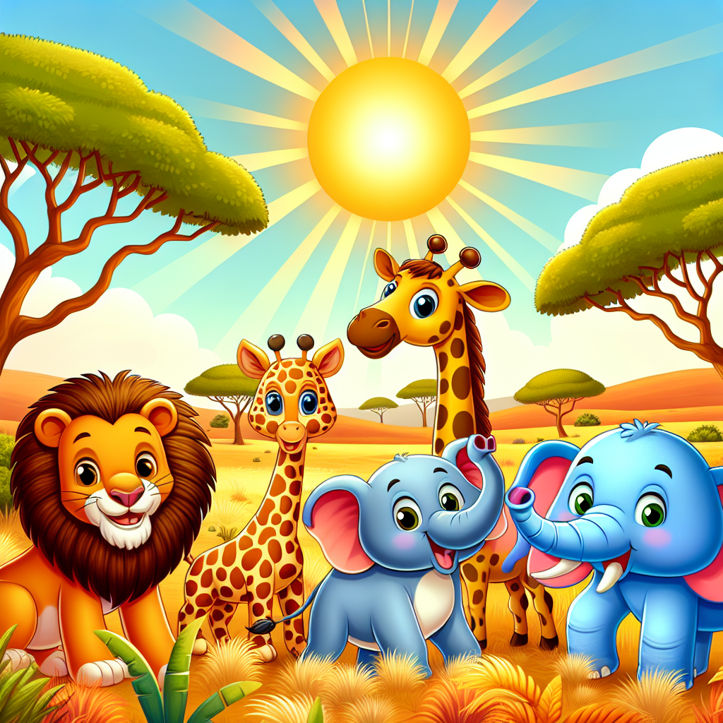 Charming Safari Animals Paint By Diamonds Kits