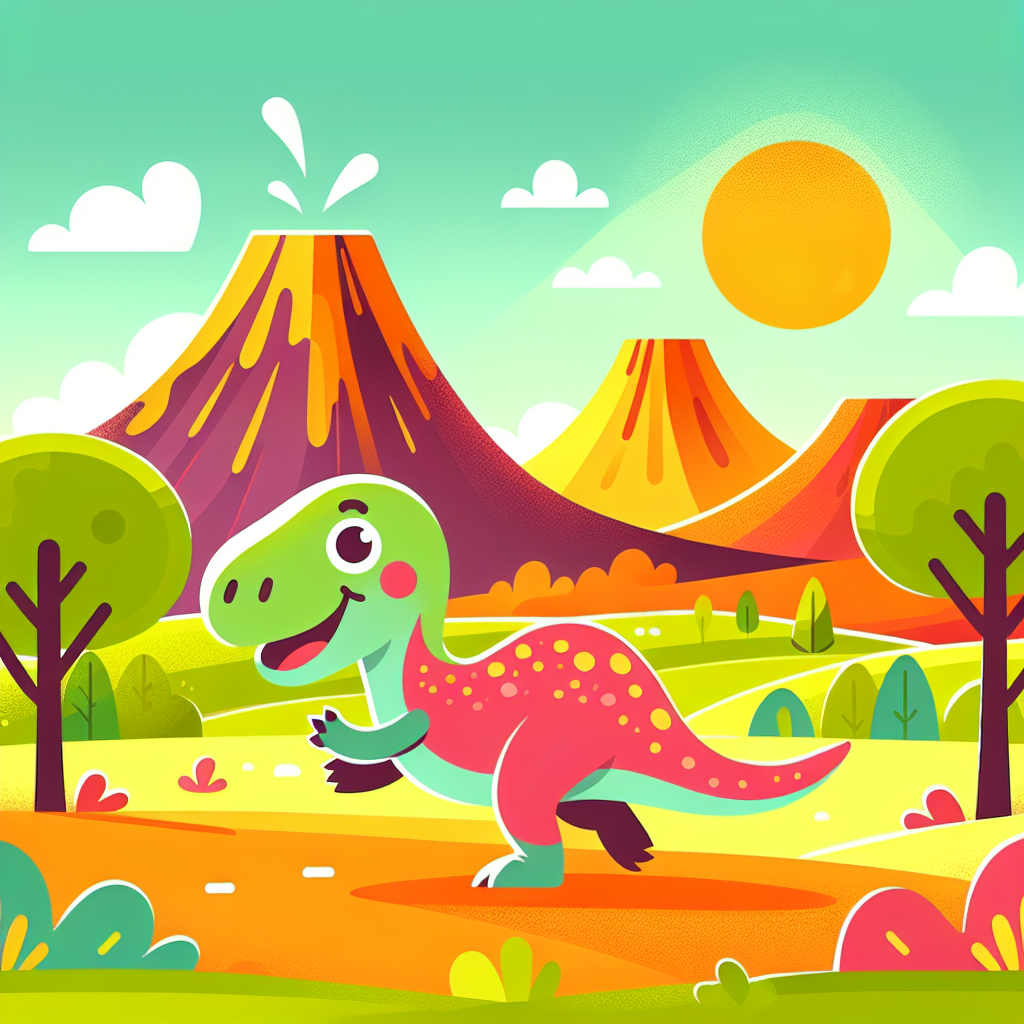 Dreamy Dinosaur's Prehistoric Play Diamond Painting