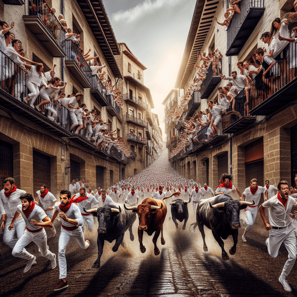 San Fermín - Running Of The Bulls - Spain DIY Paint By Diamonds