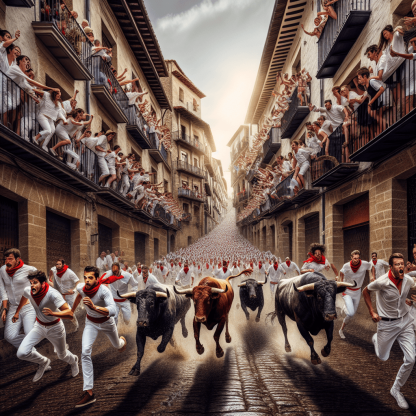 San Fermín - Running Of The Bulls - Spain DIY Paint By Diamonds