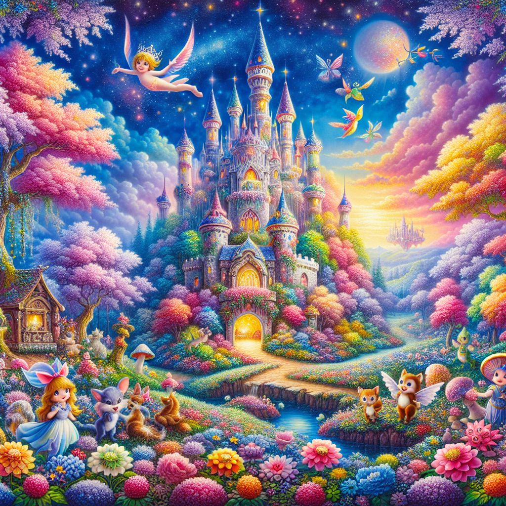 Whimsical Fairytale Landscape Paint By Diamonds Art