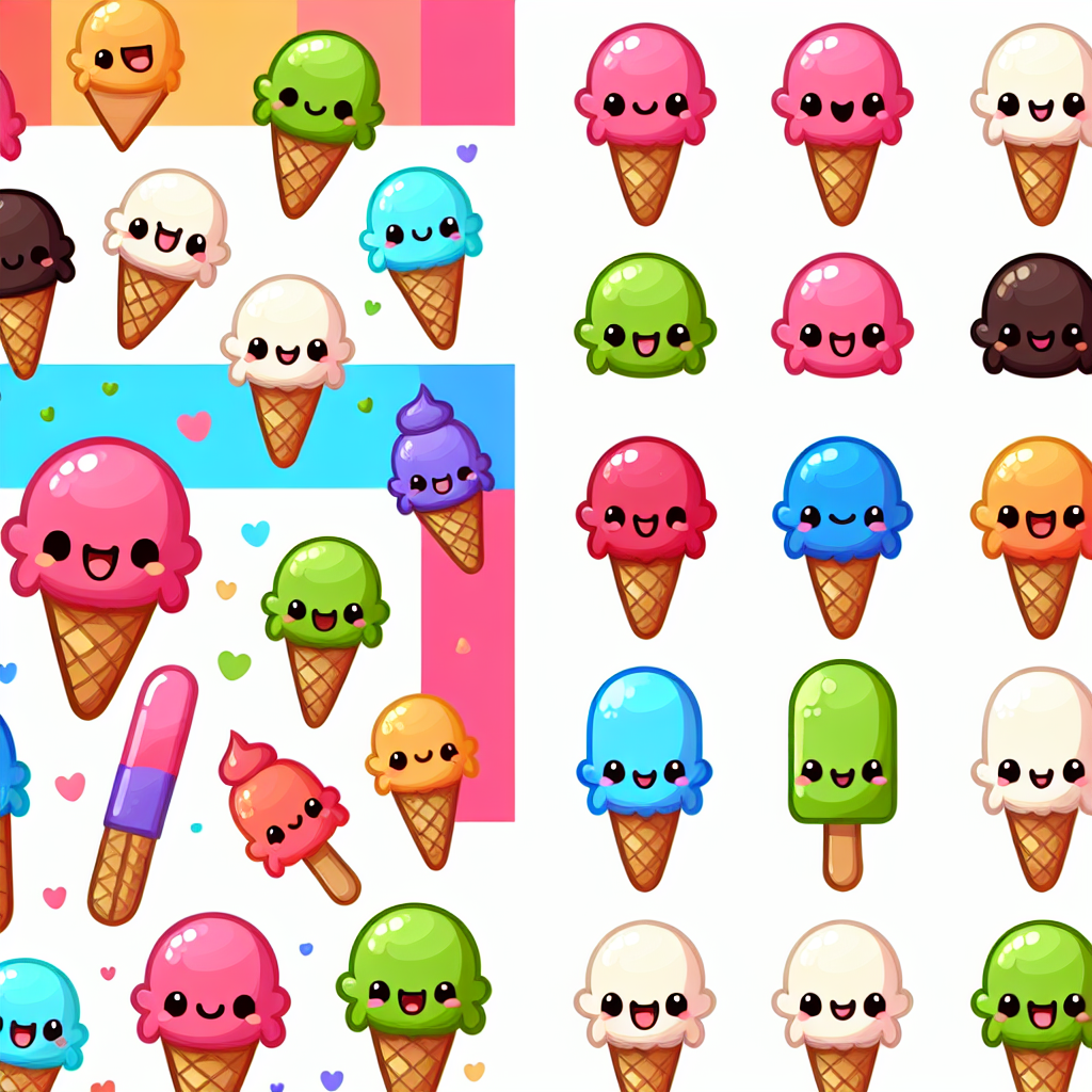 Colorful Ice Cream Treats Paint By Diamond