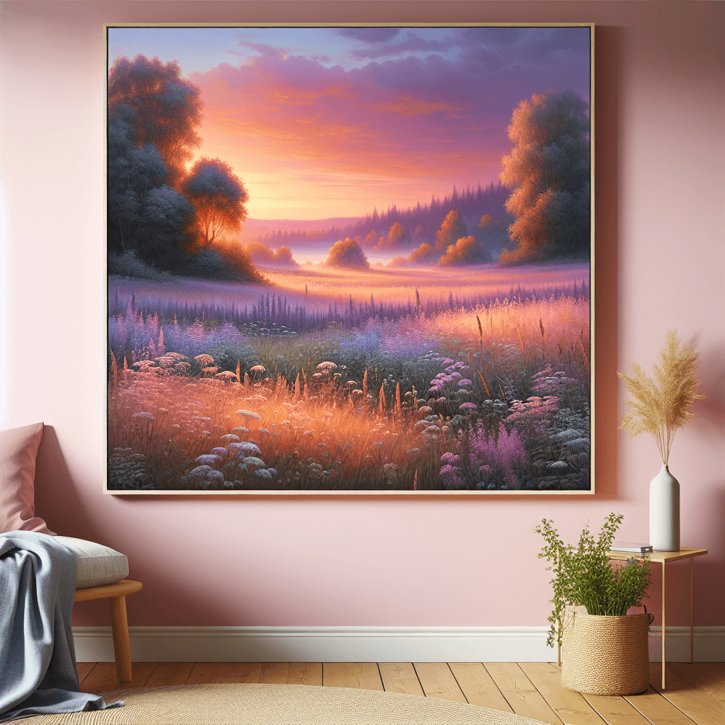 Serene Meadow Sunset Paint By Color