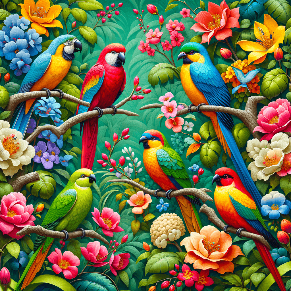Colorful Bird Sanctuary Paint By Diamond