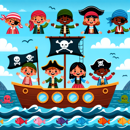 Sailing The Seas With Pirate Pals Paint By Diamond