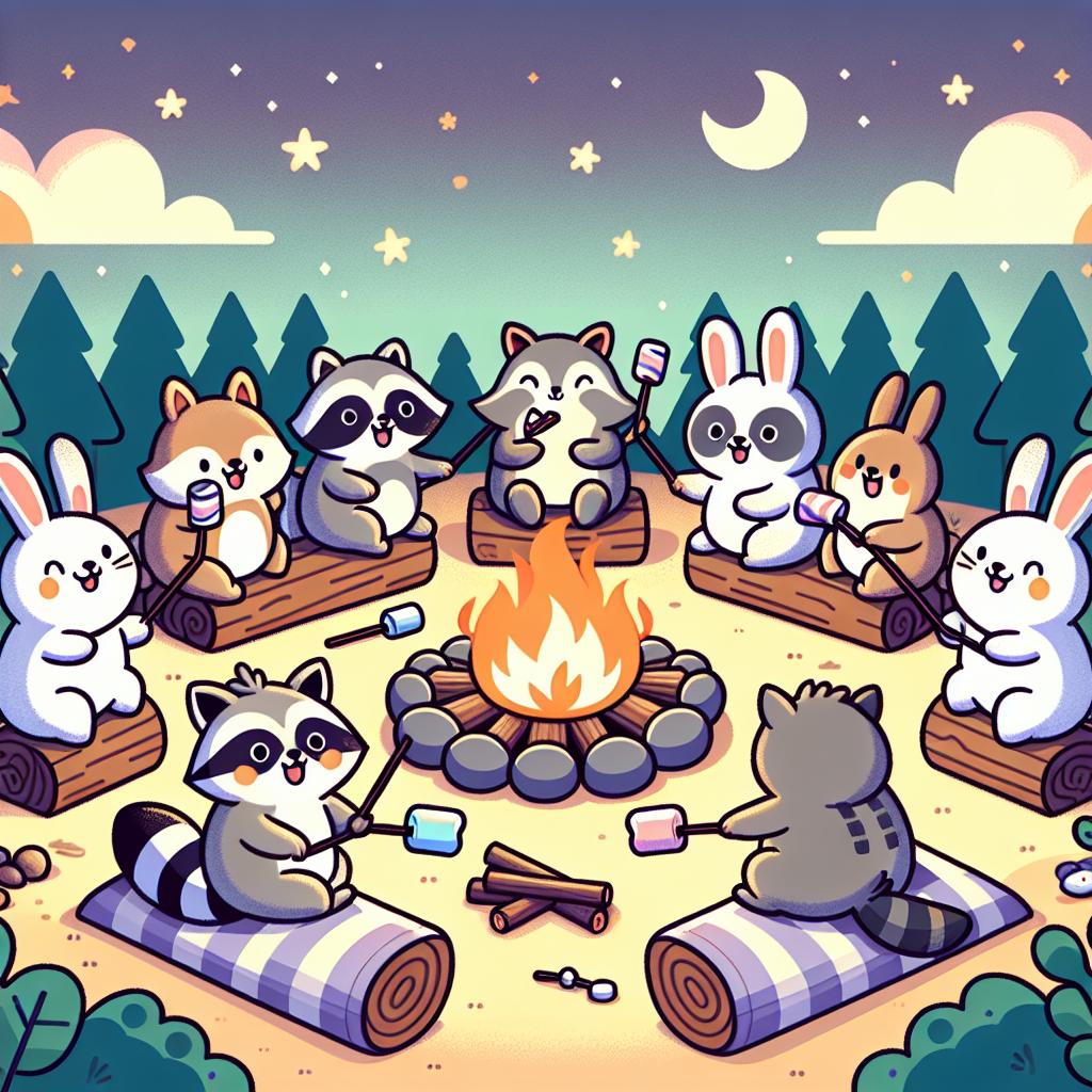 Cuddly Creature Campout Diamond Painting