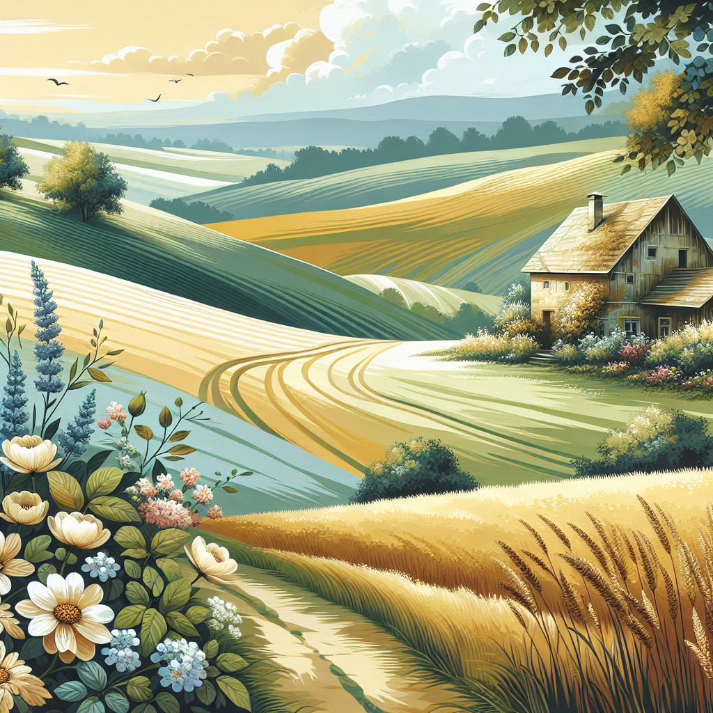Charming Rural Landscape Diamonded Painting Kits