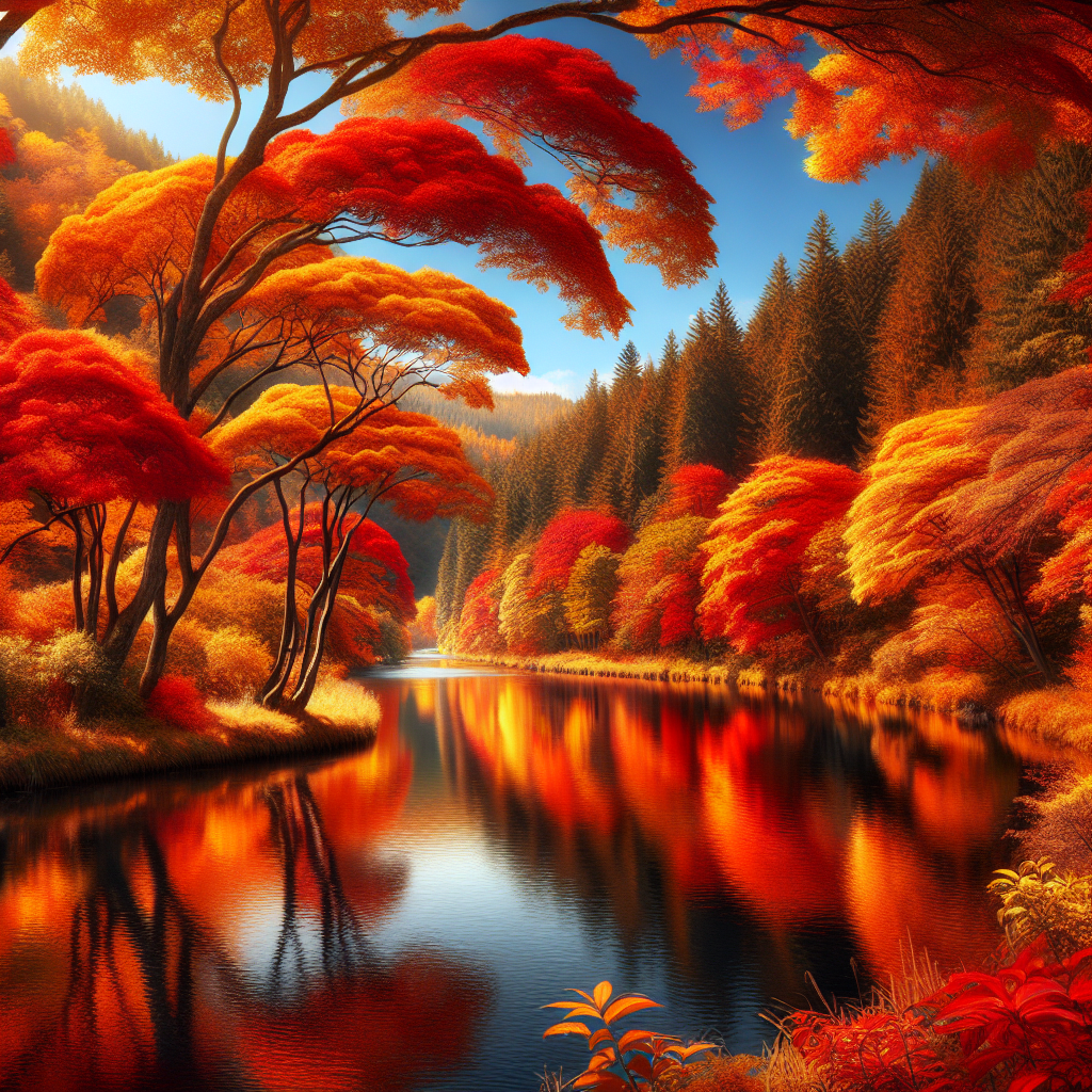 Autumn River Symphony Paint By Diamonds