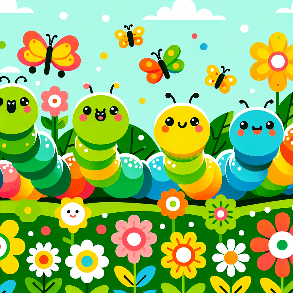 Creative Caterpillar Race Paint By Color