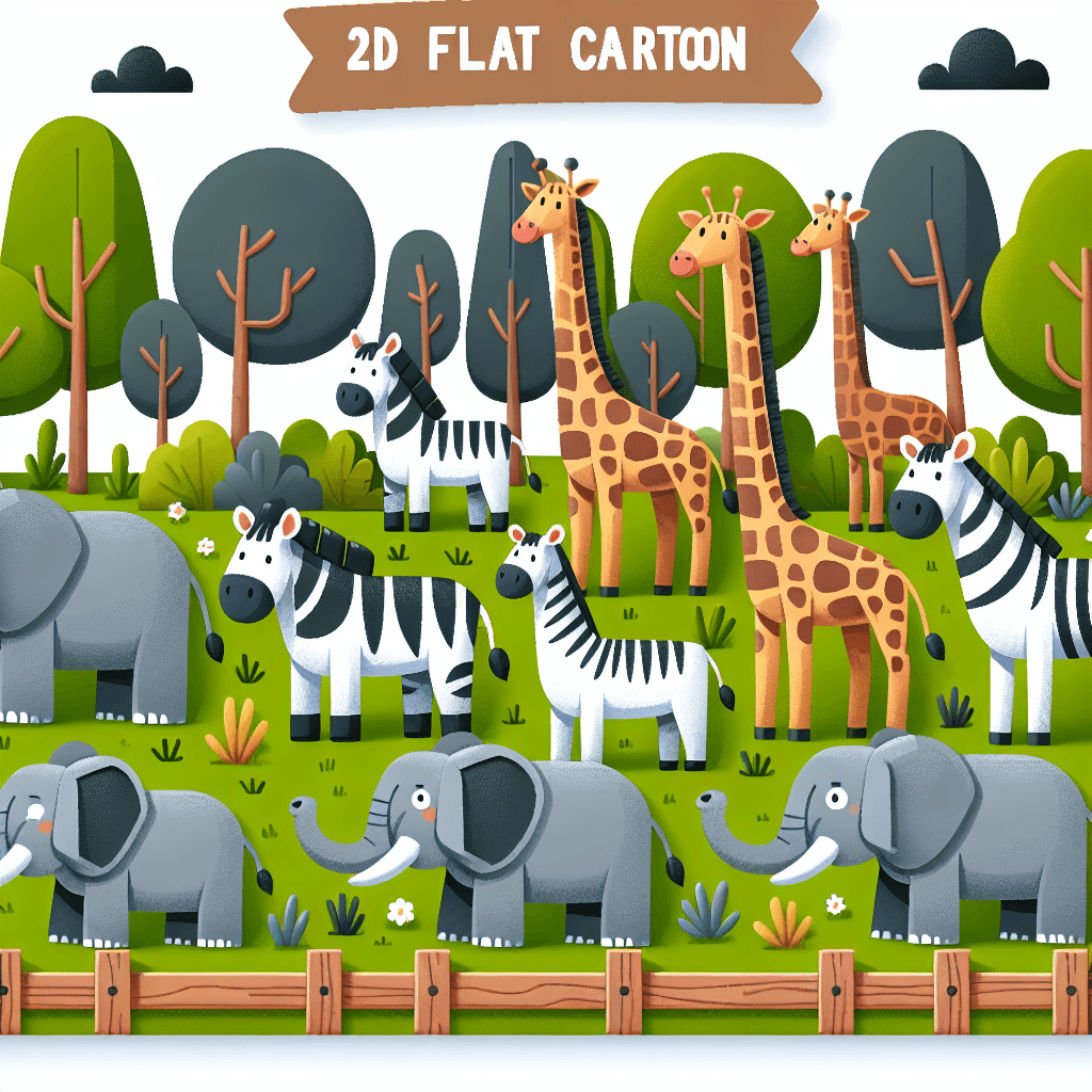 Cute Zoo Parade 5D DIY Paint By Diamond Kit – Original Paint By Diamond