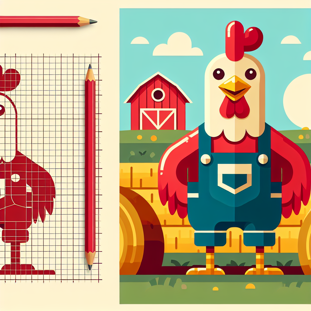 Friendly Farmer Chicken Paint By Diamond