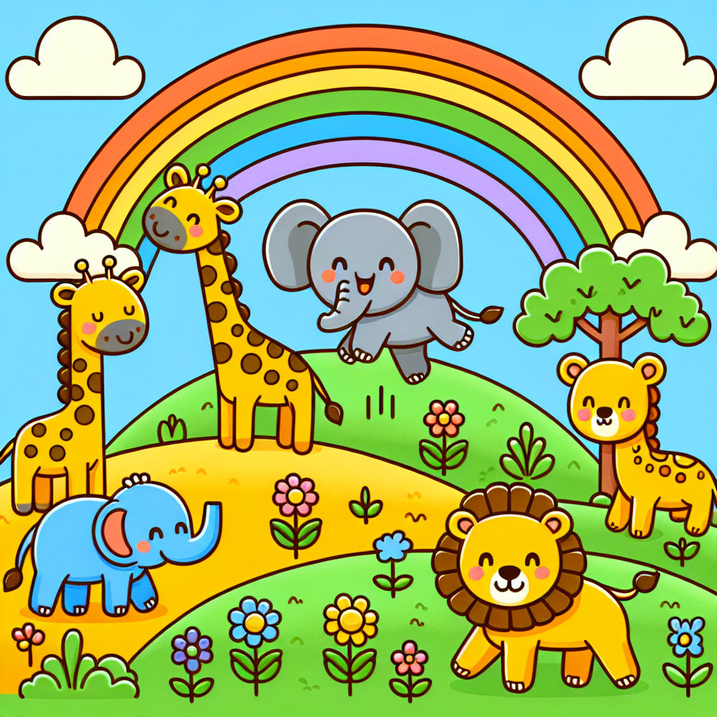 Rainbow Adventure Safari Paint By Diamonds Kits