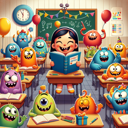 Silly Monster School Paint By Diamonds Art